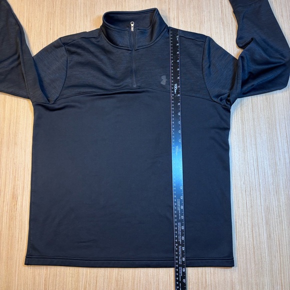 Under Armour Black Quarter-Zip Pullover Medium - Picture 9 of 10